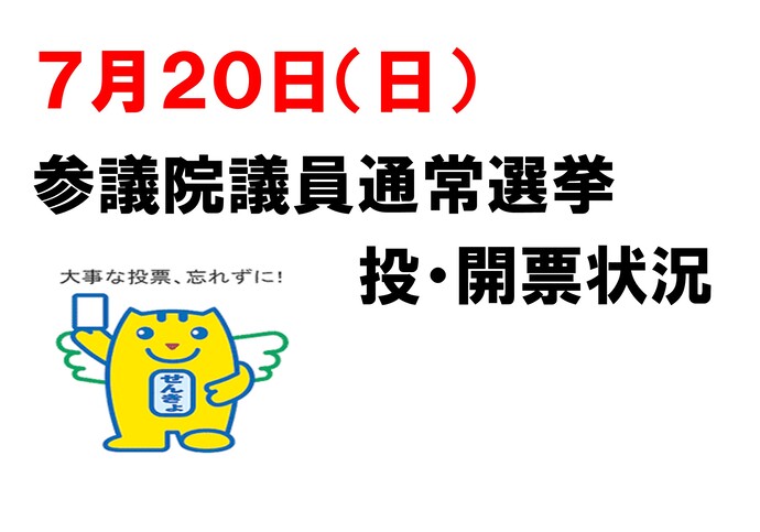 令和7年7月20日執行 参議院議員通常選挙投・開票状況