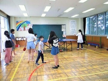 写真:卓球ゲームの様子