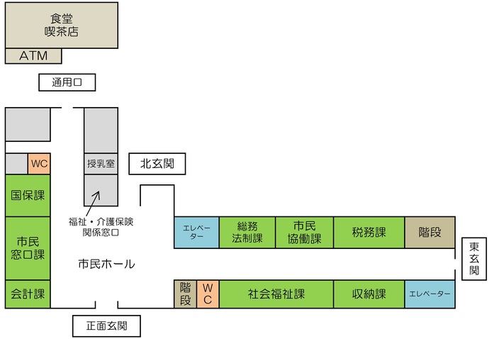 写真：市役所1階フロアマップ