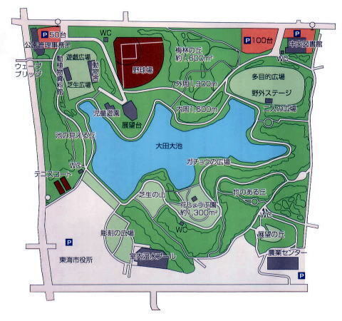 地図：大池公園案内図