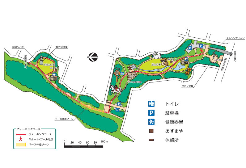 地図：加家公園案内図