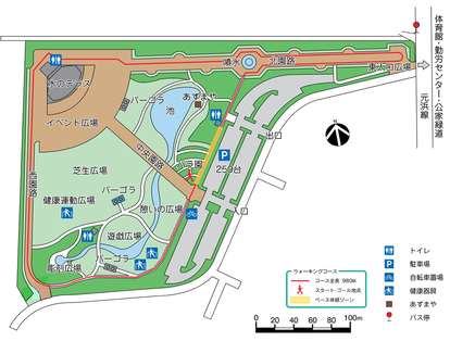 地図：元浜公園案内図