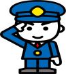 敬礼した消防官イラスト