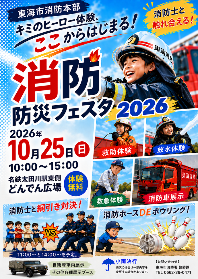 消防防災フェスタ2026のチラシ