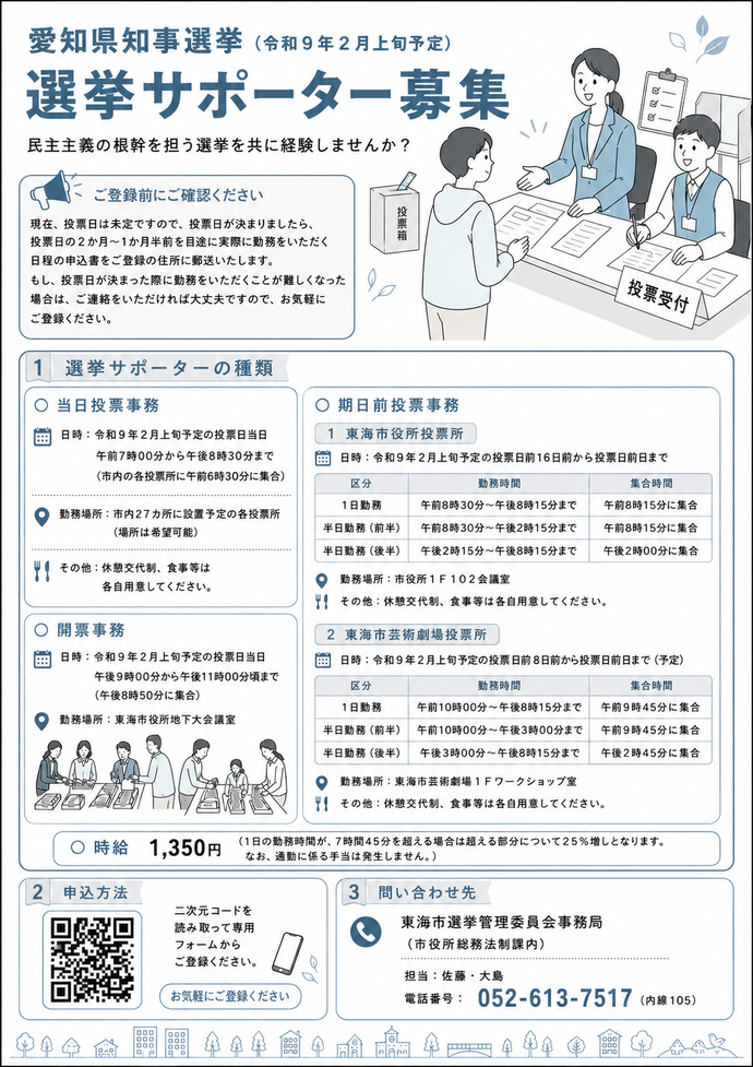 選挙サポーター募集チラシ
